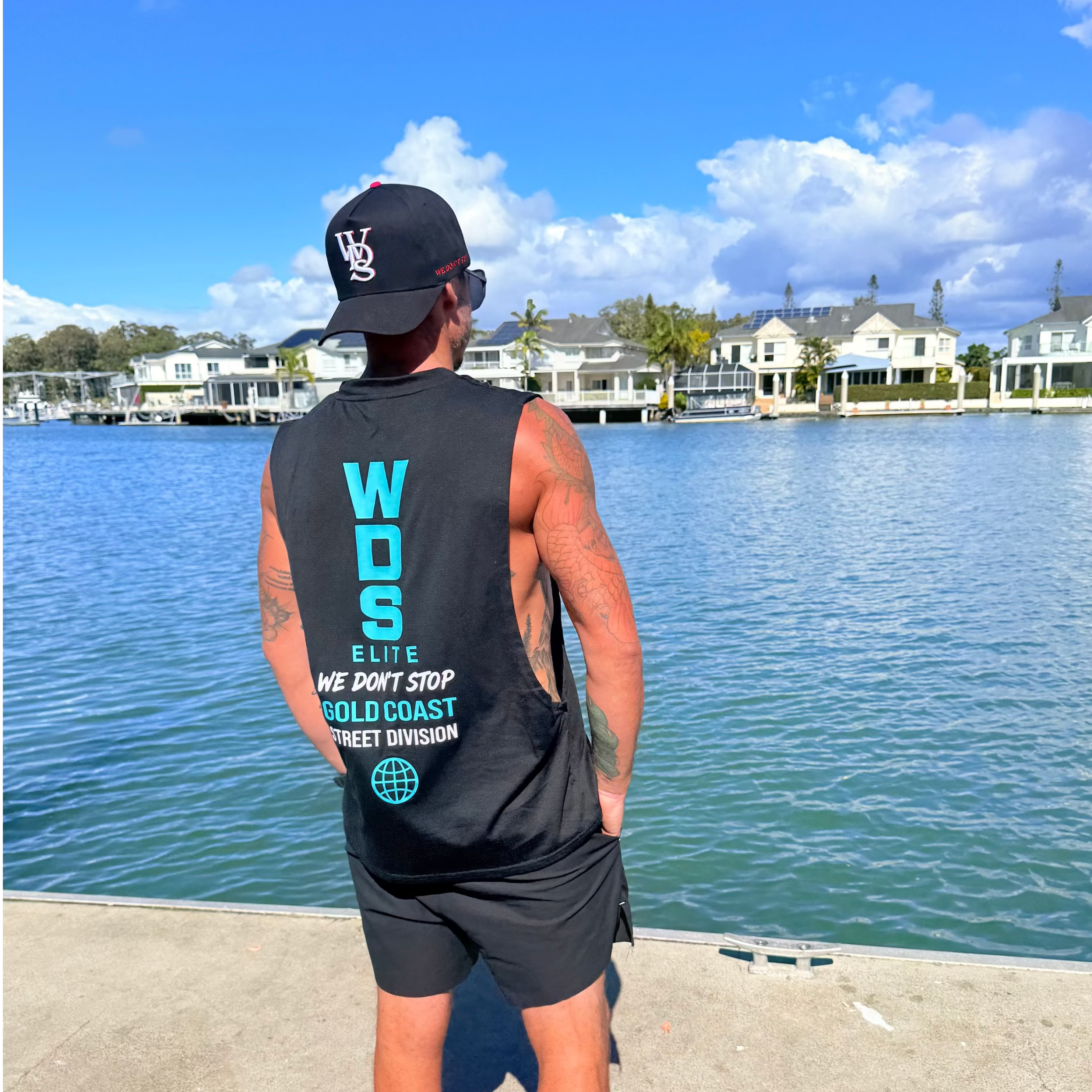 WDS Elite — activewear Black Muscle Tee / Street wear